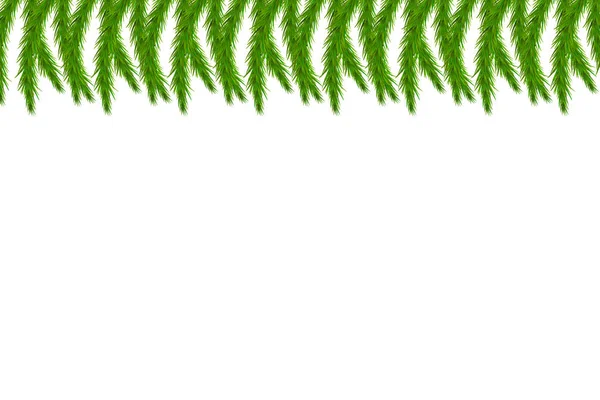 Neşeli Noel ve mutlu yeni yıl arka plan beyaz arka plan üzerinde izole çam dalları ile. Modern tasarım. Poster, afiş, broşür, kart için evrensel vektör arka plan.