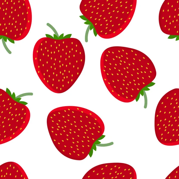 Red Strawberry Seamless Pattern Good Textile Wrapping Wallpapers Etc Red — Stock Vector