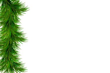 Neşeli Noel ve mutlu yeni yıl arka plan beyaz arka plan üzerinde izole çam dalları ile. Modern tasarım. Poster, afiş, broşür, kart için evrensel vektör arka plan.