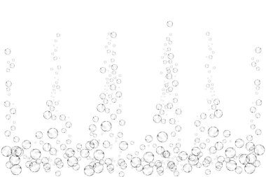 Gerçekçi sabun köpüğü kümesi üzerinde beyaz izole