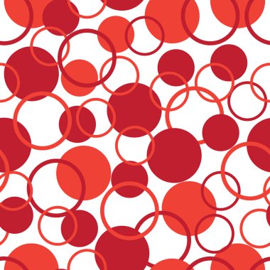 Geometrik daire nokta seamless modeli. Modern şık doku halı, Ambalaj Kağıt, kumaş, arka plan için. Vektör çizim