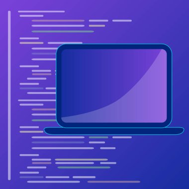 Programlama ve kavramı, Web sitesi geliştirme, Web Tasarım kodlama. Düz vektör çizim