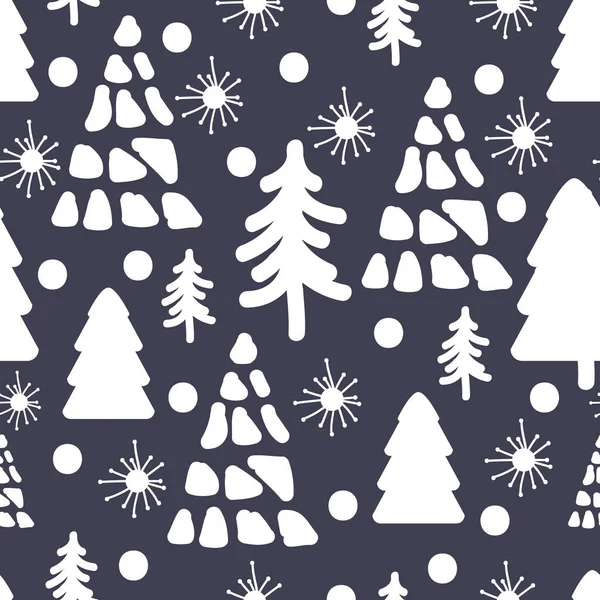 Ilustrações Natal Sem Costura Padrão Vetorial Abstrato Com Símbolos Natal — Vetor de Stock