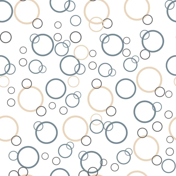 Abstract Flat Water Bubbles Seamless Pattern Isolated White Background Vector — Stock Vector