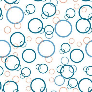 Soyut düz su Dikişsiz desen beyaz arka plan üzerinde izole Bubbles. vektör çizim