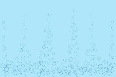 Gerçekçi sabun köpüğü kümesi üzerinde mavi wate izole