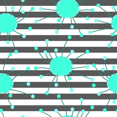 Modern Soyut El çekilmiş çiçek Dikişsiz desen vektör çizim