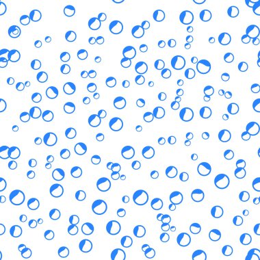 Absract düz su kabarcıkları Seamless modeli. Vektör çizim