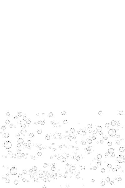 Realistische Seifenblasen Setzen Isoliert Auf Dem Weißen Hintergrund Ein Vektorillustration — Stockvektor