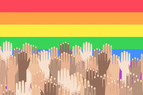 Лгбт Радужный Флаг Празднование Прав Геев Однополые Отношения Гордость Векторная — стоковый вектор
