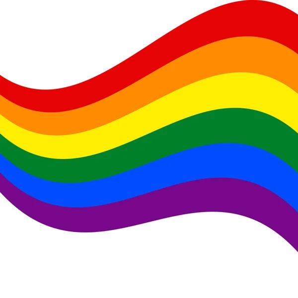 Bandera Arco Iris Lgbt Celebrando Los Derechos Los Gays Amor — Vector de stock