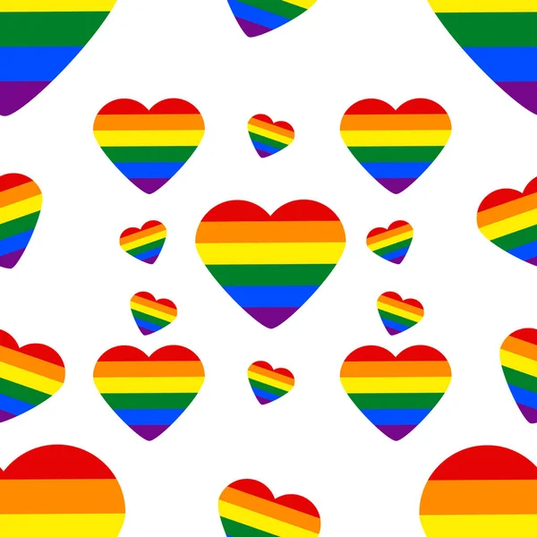 Χωρίς Ραφή Πρότυπο Λοατ Ουράνιο Τόξο Καρδιά Γιορτάζει Δικαιώματα Των — Διανυσματικό Αρχείο