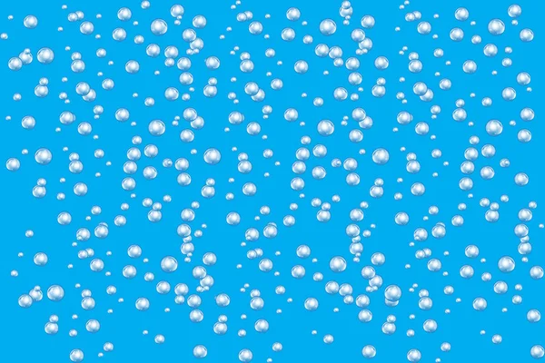 Bulles Texture Sous Marine Isolé Sur Fond Bleu Étincelles Vertigineuses — Image vectorielle