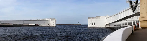 Velké Formáty Panorama Uzavřené Hydrolock Dam Petersburg — Stock fotografie