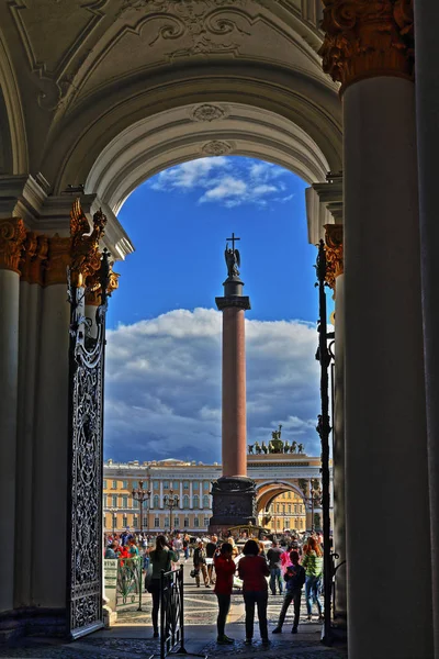 São Petersburgo Rússia Agosto 2016 Entrada Principal Portão Para Eremitério — Fotografia de Stock