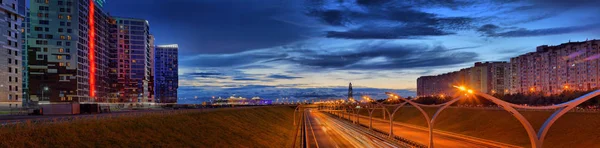 Санкт Петербург Россия Июля 2017 Крупноформатная Панорама Западного Скоростного Диаметра — стоковое фото