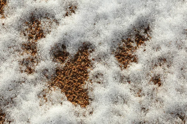 Neve sulla sabbia marina — Foto Stock