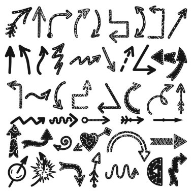 elle çizilmiş vektör okları set. vektör eps.