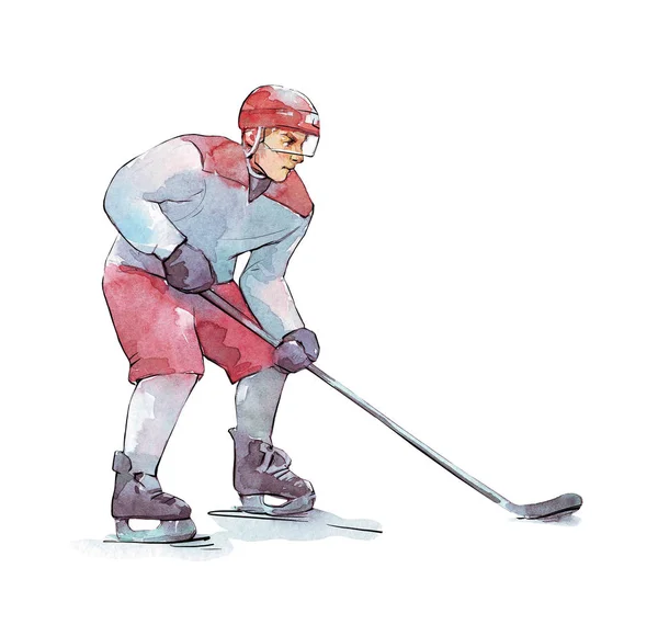 冰球运动员滑冰 — 图库照片