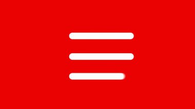 Kırmızı Arkaplanda Beyaz Ayar Simgesi Canlandırması