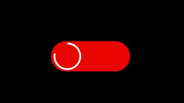 Siyah Arkaplanda Ok İmzalı Kırmızı Tuş (Döngü, 4K)