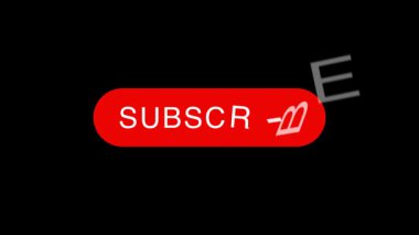 Siyah Arkaplanda Kırmızı ile Pul Animasyonu Üye Ol (4K)