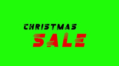 Yeşil Arkaplanda Yılbaşı Satışı Animasyonu Festivalsel Kar Taneleriyle