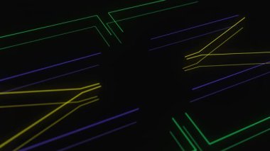 Geleceğin Neon Devre Ağı Animasyon Işıklandırma Teknolojisi Arkaplanı