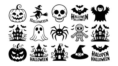 Klasik elementli ürkütücü Cadılar Bayramı tişörtü tasarımı