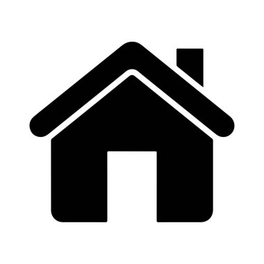 Beyaz arkaplanda ev simgesi, temiz çizgileri olan modern ev simgesi, beyaz arkaplanda ev simgesi