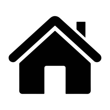 Beyaz arkaplanda ev simgesi, temiz çizgileri olan modern ev simgesi, beyaz arkaplanda ev simgesi