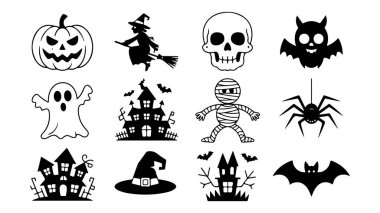 Klasik elementli ürkütücü cadılar bayramı t-shirt tasarımı