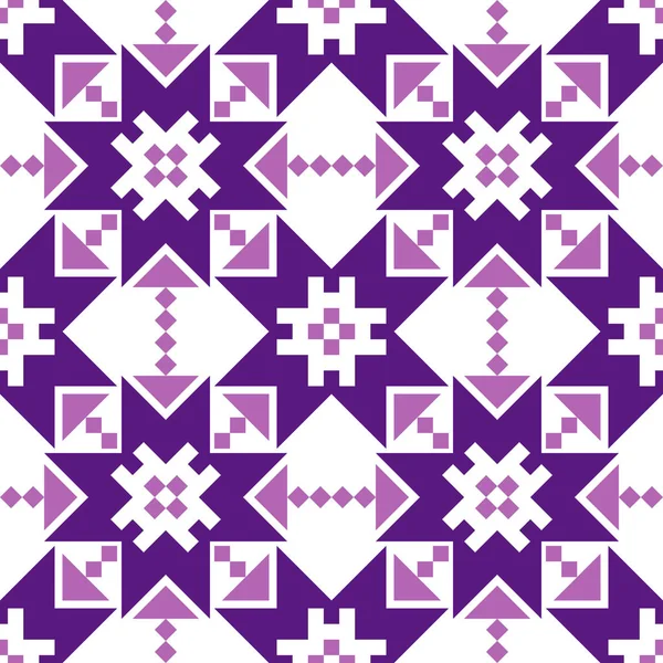 Purple Pink Seamless Geometric Pattern Background — Stock Vector