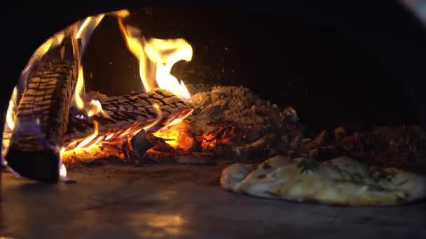 Cooking Italian Pie Oven Stock Video Fine Video Clip Shows — ストック動画
