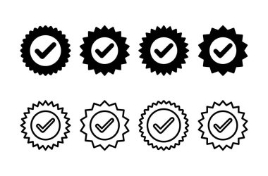 Onaylanmış simge logosu tasarımı. Onaylanmış Madalya Simgesi