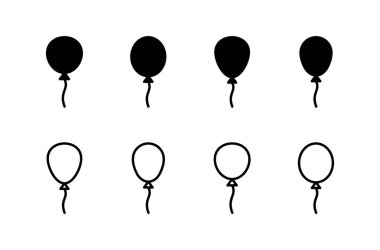 Balon simgesi logosu tasarımı. Parti balonu işareti ve sembolü