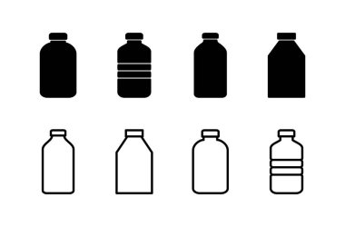 Şişe simgesi logosu tasarımı. şişe işareti ve sembol