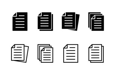 Belge simgesi logo tasarımı. Kağıt ve sembol. Dosya Simgesi