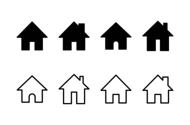 Ev simgesi logosu tasarımı. Ev işareti ve sembol