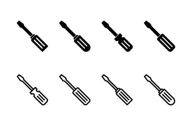 Tornavida simgesi logosu tasarımı. araç işareti ve sembol