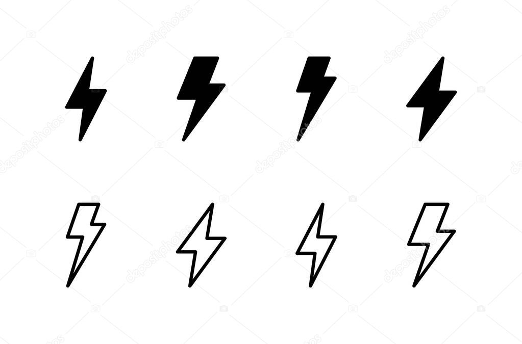 Lightning icon logo design. electric sign and symbol. power icon. energy sign