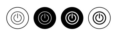 Uygulamalar ve web siteleri için güç simgesi. Güç Anahtarı işareti ve sembolü. Elektrik gücü.