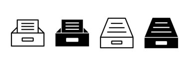 Dizin simgesi vektörünü arşivle. Belge vektör simgesi. Depolama simgesini arşivle.