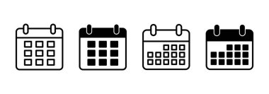 Takvim simgesi vektörü. Takvim işareti ve sembol. Simge simgesini ayarla