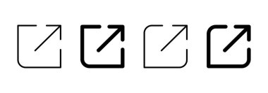 Dış bağlantı simgesi vektörü. bağlantı işareti ve sembol. hiper bağlantı sembolü