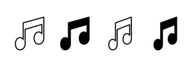 Müzik ikonu vektörü. nota işareti ve sembol