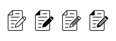 Not simgesi vektörü. not defteri işareti ve sembol