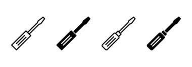 Tornavida simgesi vektörü. Araçlar işareti ve sembol