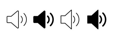 Sözcü simgesi vektörü. Ses düzeyi ve sembol. Hoparlör ikonu. ses sembolü