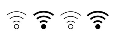 Wifi simge vektörü. İşaret işareti ve sembol. Kablosuz simge
